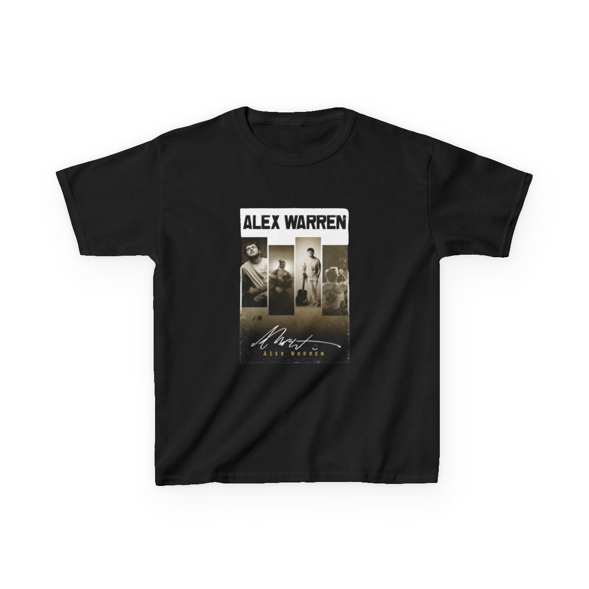 alex warren vintage art style Kids T-Shirt - alternate angle 3, merchandise