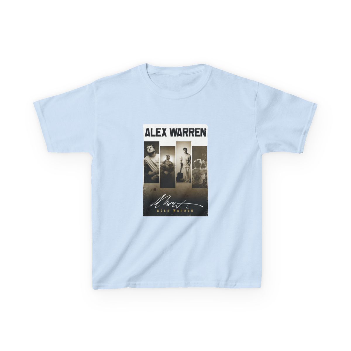 alex warren vintage art style Kids T-Shirt - alternate angle 5, merchandise
