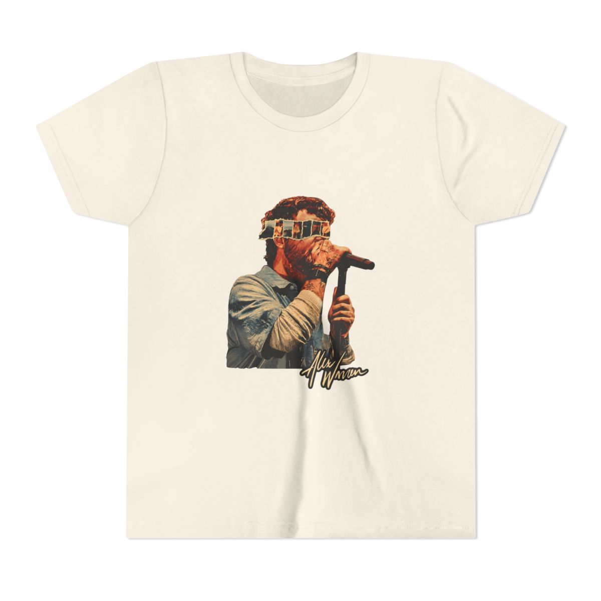 Alex Warren Singer Music Vintage Kids T Shirt - alternate angle 3, merchandise