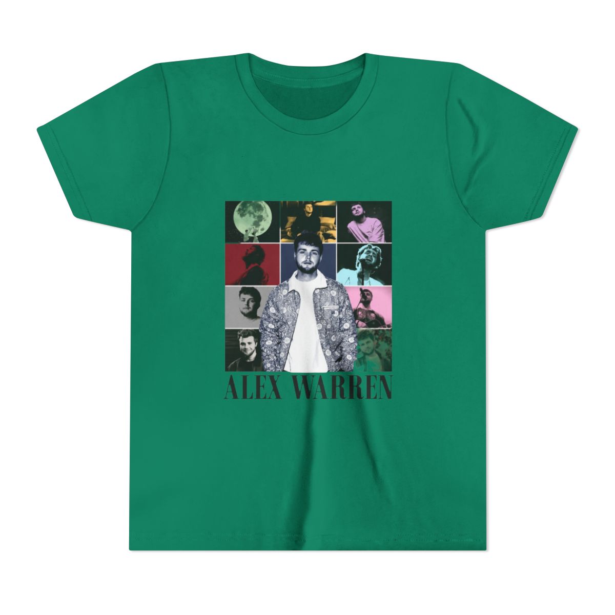 Alex Warren Tour Music Vintage Kids T Shirt - alternate angle 2, merchandise