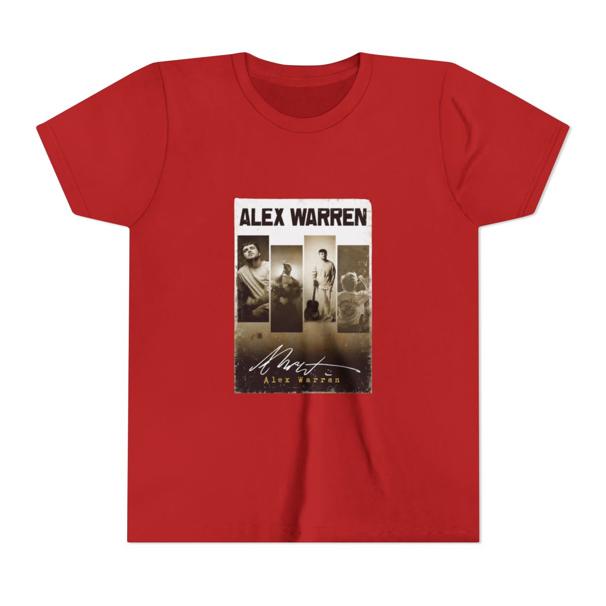 alex warren vintage art style Kids T Shirt - alternate angle 5, merchandise