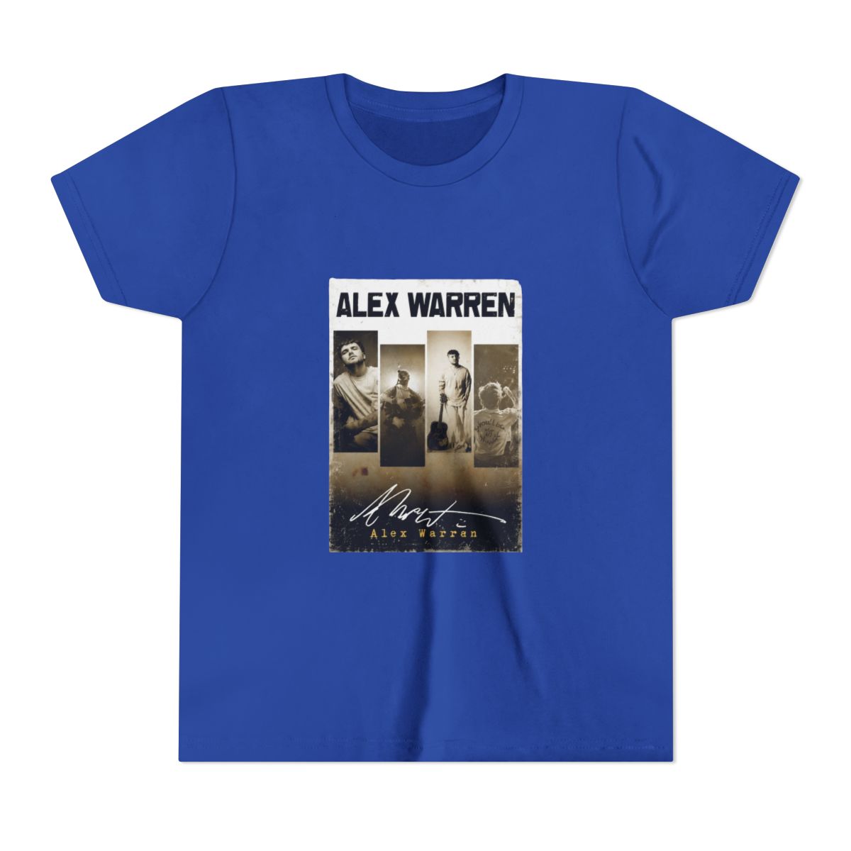 alex warren vintage art style Kids T Shirt - alternate angle 3, merchandise