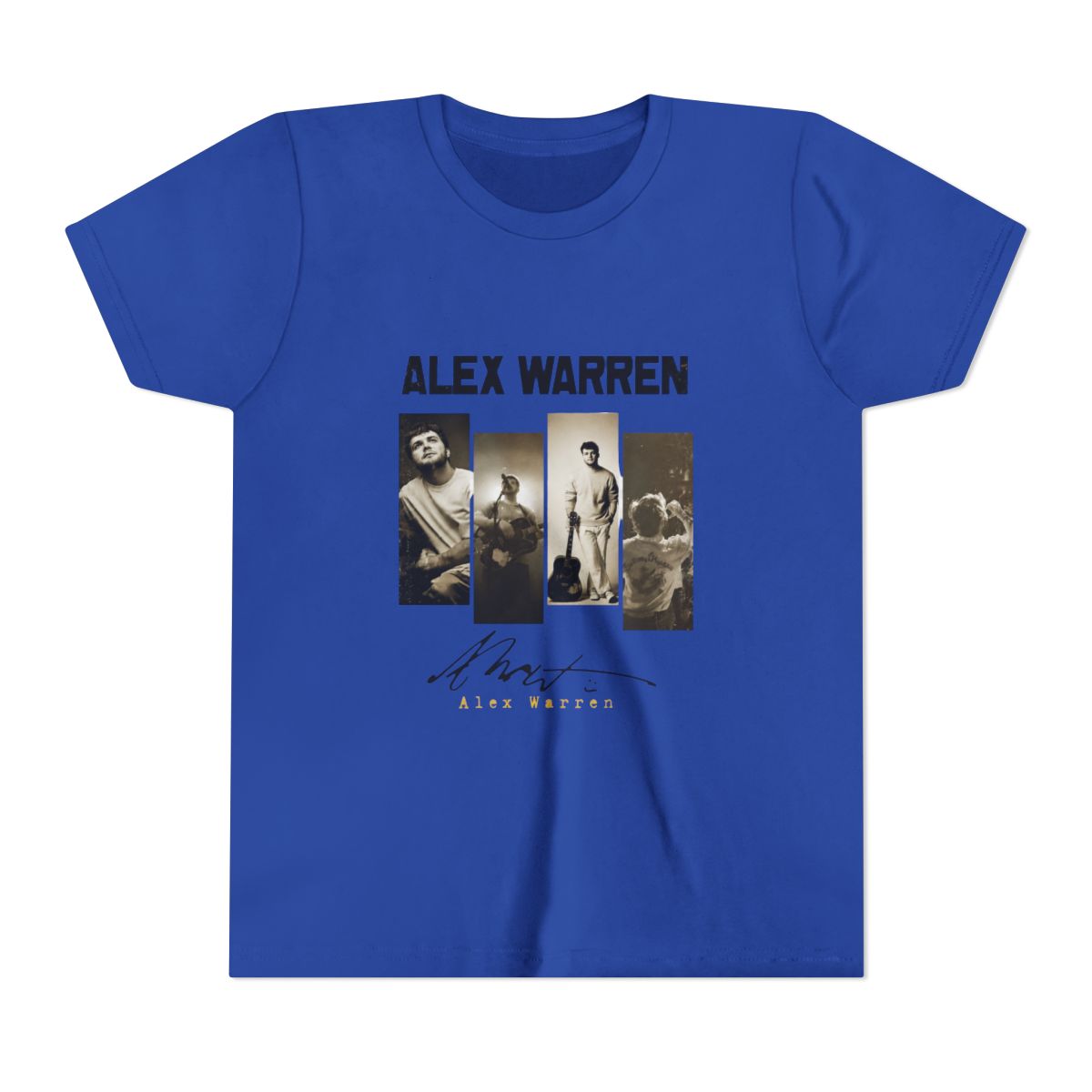 alex warren vintage art style Kids T Shirt - alternate angle 3, merchandise