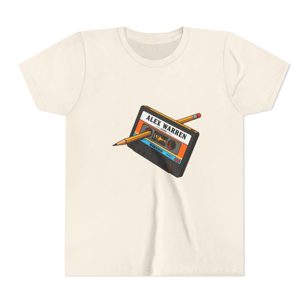 Cassette Tape-Alex Warren Kids T Shirt - alternate angle 3, merchandise